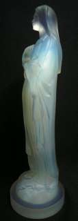 Rare Etling France Opalescent Art Glass Religious Figure  
