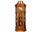Oak Grandfather Clock, French Mahogany Marquetry Inlaid Entry Door 