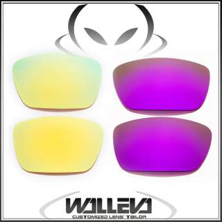   Walleva Polarized Golden + Purple Lenses For Oakley Fuel Cell  