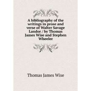   / by Thomas James Wise and Stephen Wheeler Thomas James Wise Books