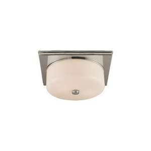 Thomas OBrien Newhouse Circular Flush Mount in Polished Nickel with 