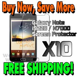 10 X Clear Screen Protector Cover Film For Samsung Galaxy note i9220 