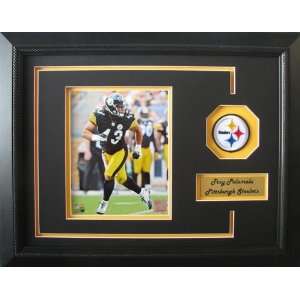 Troy Polamalu w/Patch Framed Photo   Framed NFL Photos, Plaques and 
