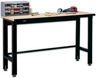 Steel Frame Garage or Workspace Workbench w/ Fiber Board Work Surface 