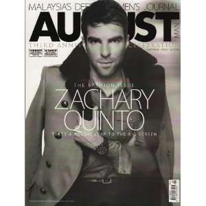 August Man September 2011 Zachary Quinto (Black & White Cover 
