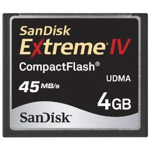  SanDisk 4GB Extreme IV   Compact Flash memory card (SDCFX4 