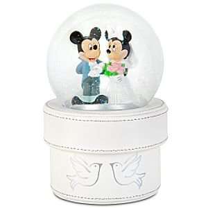 Disney Minnie and Mickey Mouse Wedding Snowglobe Gift Box  