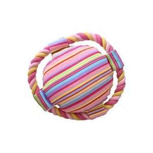  Candy Stripe RopeCanvas Disc Dog Toy (Ethical)