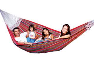 BRAZILIAN FAMILY HAMMOCK COLOUR FAST SWING BED + BAG  