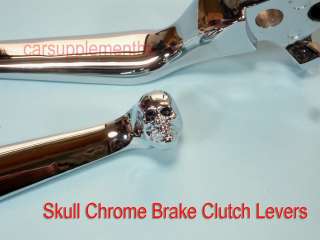 Skull Chrome Brake Clutch Lever for 96 Harley Davidson  
