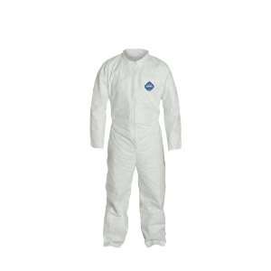 DuPont Tyvek Disposable Coverall, Open Cuff, White, 2XL (Pack of 25 