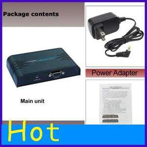 1080P HDMI to Analog VGA Audio Video Converter Adapter for PS3 DVD LCD 