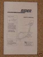 HealthRider E660 Elliptical Xtrainer User Part Manual  