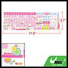 Laptop Pink Plastic Opaque Removable Keyboard Sticker