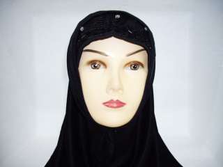 Pieces Al Amira Hijab Head Scarf & Saten Bone Black  