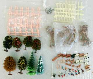  assorted lot model ho figurines accessories signs parts farm 