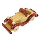 Home Office Maroon Beige Wooden Old Jalopy Car Toy Desk Decoration