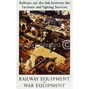   British WW2 Propaganda Poster Railway Is War Equipment