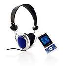 GLOBAL MP4 /  Player With Noise Canceling Headphones in Blue 