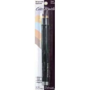 Color Mates Eyebrow Pencil Dark Brown (2 Count) (4 Pack 