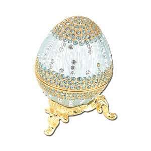  Enamel Swarovski Crystal Chandelier Faberge Style Egg Kee Jewelry