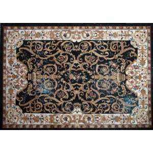   x154 Floral Rug Mosaic Stone Art Tile Floor Inlay