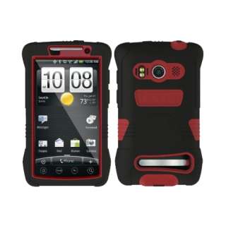    EVO RD Kraken Case for Sprint HTC EVO 4G w/ Screen Shield RED  