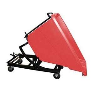  Red Plastic Self Dumping Forklift Hopper 2.2 Cu Yd With 