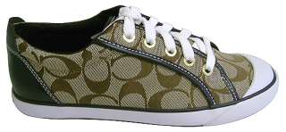 Coach Barrett Khaki Brown Tennis Shoes Sneakers 9 New  