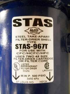 STAS 967T Alco Steel Take Apart Liquid & Suction Refrigerant Filter 