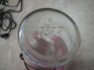 LIGHTNING Canning Jar 1877 EZ SEAL Mason? GLASS LID  