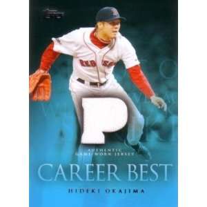  Hideki Okajima Game Worn Jersey Card Sports Collectibles