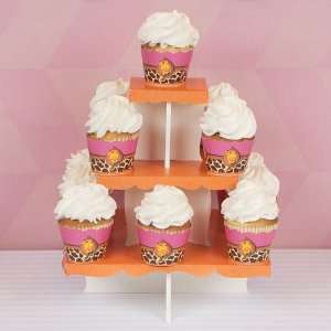   Girl   Baby Shower Cupcake Stand & 13 Cupcake Wrappers Toys & Games