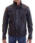 NWT $2200 BELSTAFF Maple Leather Jacket Vent Man Antique Black s. L