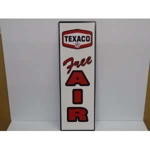  TEXACO OLD STYLE GAS STATION SIGN FREE AIR RED LETTERS 
