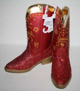   Toy Story JESSIE BOOTS Red Glitter size 9 10 13 1 Cowgirl Costume