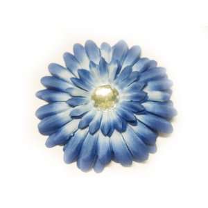 12pc Blue 4 Large Gerbera Daisy Flower Hair Clip Hair Accessories For 