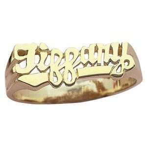  10K Gold Script Name Ring   Personalized Jewelry Jewelry
