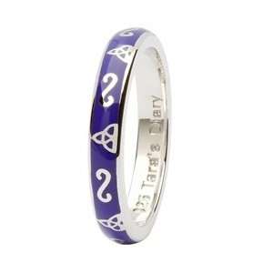   Diary Stack Ring Purple Enamel with Trinity Scroll   TD514PU Jewelry