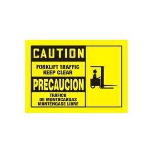  CAUTION FORKLIFT TRAFFIC KEEP CLEAR (W/GRAPHIC) (BILINGUAL 