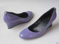 NIB GUCCI purple/lilac leather GG logo WEDGES shoes  