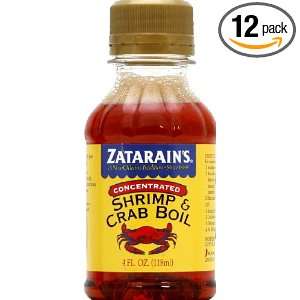 Zatarains Concentrated Shrimp & Crab Boil, 4 Ounce Bottles (Pack of 