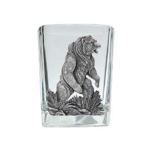  Grizzly Bear Square Shot Glass Set of 2