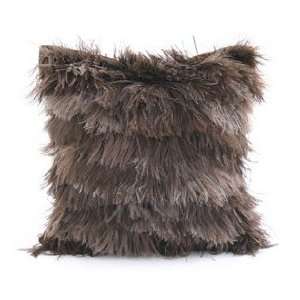  Dransfield & Ross Ostrich Feather Pillow   Taupe
