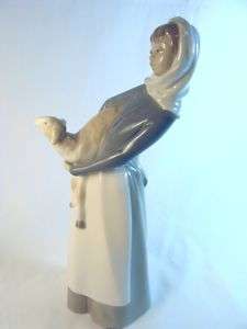 Lladro Porcelain Girl with Lamb  