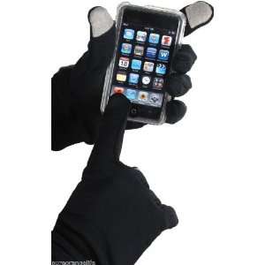  D & Y Mens Black Fleece Iphone Touch Screen Thumb Index 