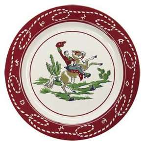  Classic Cowboy Plate Western Horse & Rope Plate