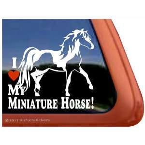  I Love My Miniature Horse Pinto Vinyl Window Decal 