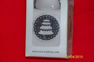 MARTHA STEWART CRAFT PUNCH EMBOSSED WEDDING CAKE RETIRED VERY HTF 