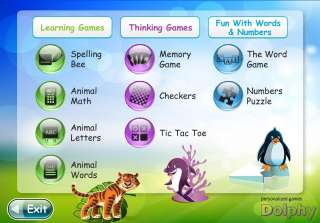 PC Educational Thinking Games for Kids Puzzles Animals Math Ages 4 10 